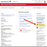 Customer Service UX: Bank of America Encourages Social Media Direct Messages