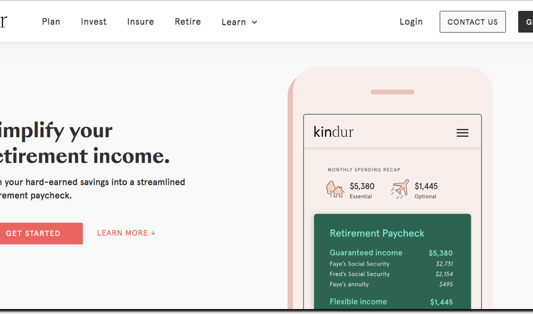 Investment CX: Kindur Simplifies Retirement Income by Converting 401(k) into “Paychecks”